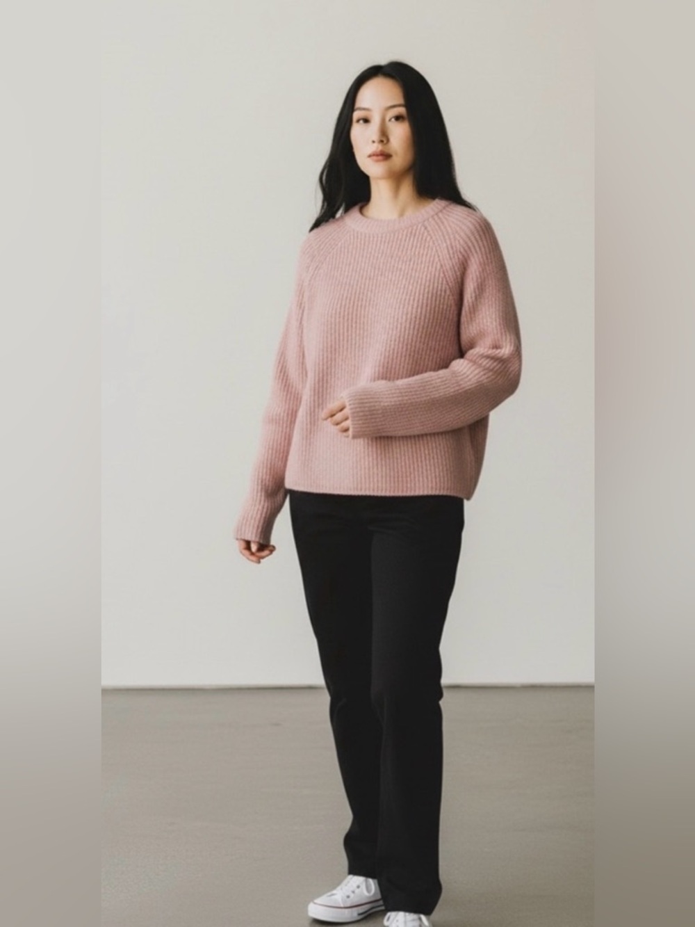 Jenni Kayne Blush Cotton Fisherman Sweater